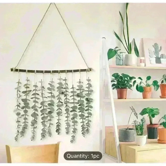 Unbranded Other - Artificial Eucalyptus Wall Hanging Decor Fake Eucalyptus Vines Plant
